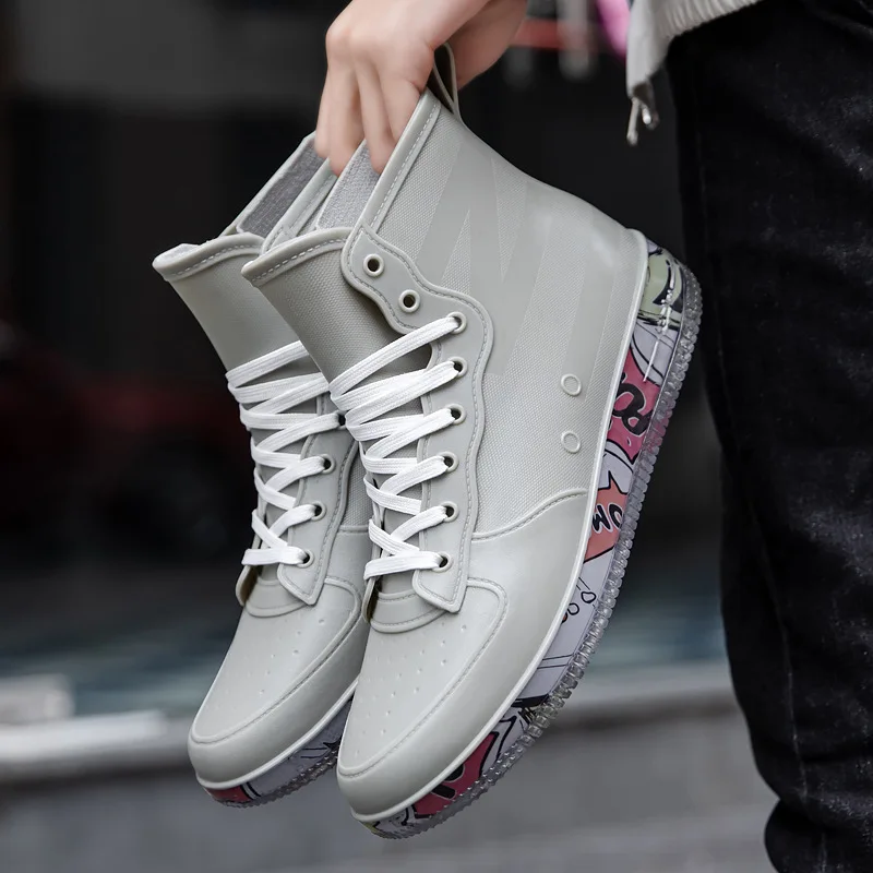 Fishing Boots - Männer Regens tiefel Mode trend ige