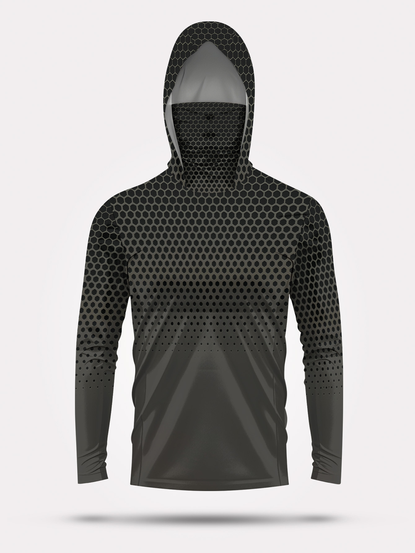 Fishing Shirt Uv Protection - Herren Angelhemd mit Kapuze, Langarm, Angelbekleidung,