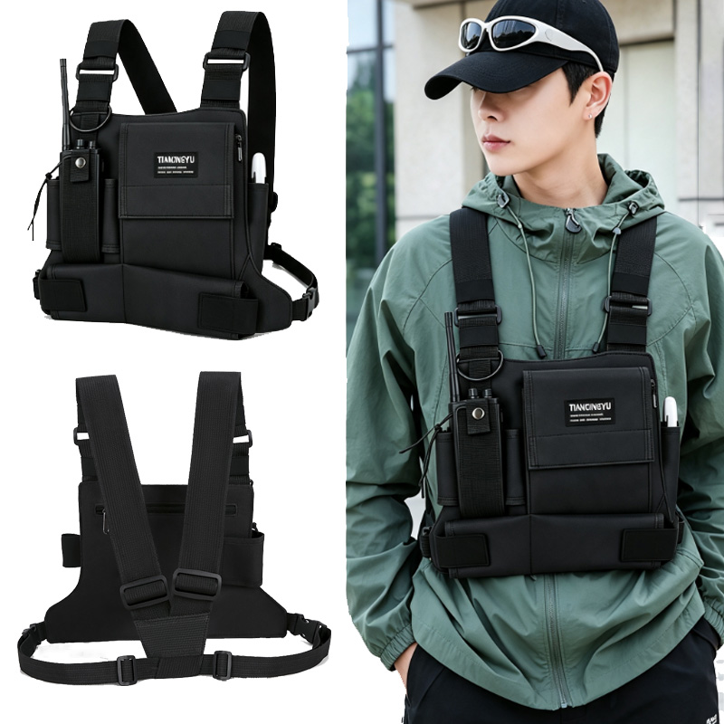 Fishing Backpack - 2026 Neue Unisex-Brusttaschen, Funktionelle Brustgurt-Tasche, Herren-Weste-Rucksack,