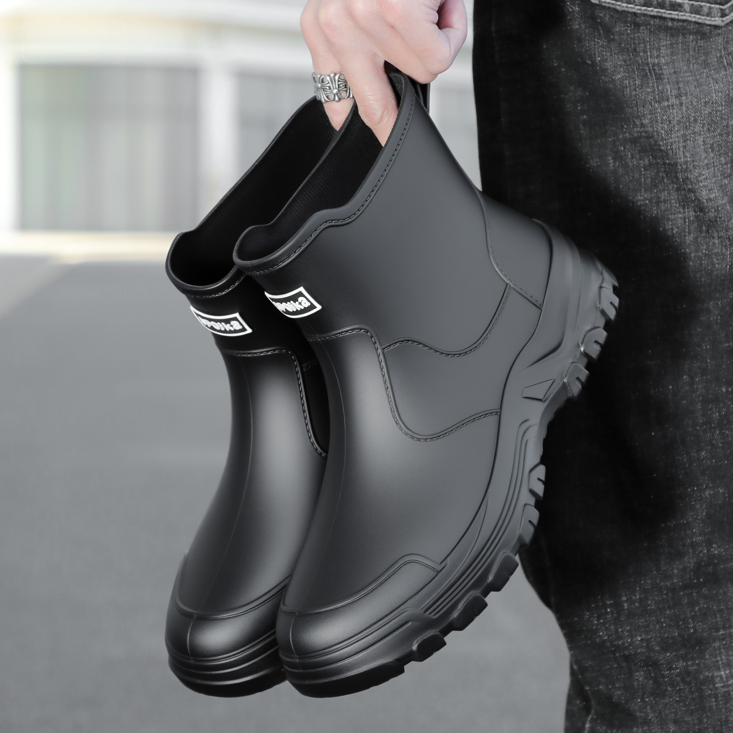 Fishing Waders - Modische neue Herren-Regenstiefel in mittlerer Wadenlänge