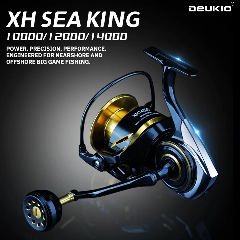 Daiwa Reel Bg - DEUKIO Weitwurf-Spinnrolle 10000-14000 26KG Max. Bremskraft