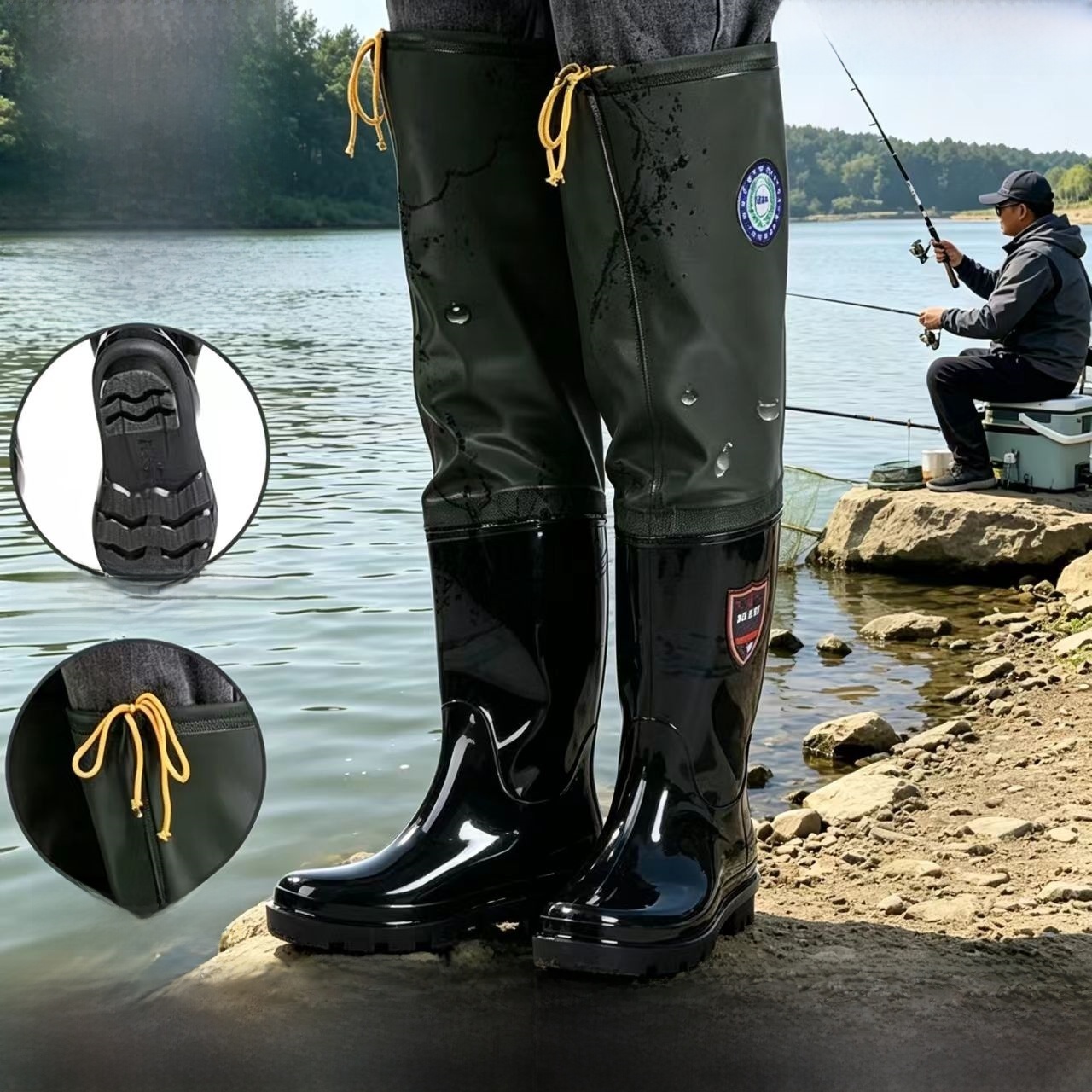 Verstärkte Overknee-Regenstief – Fishing Boots Bewertung und Preis