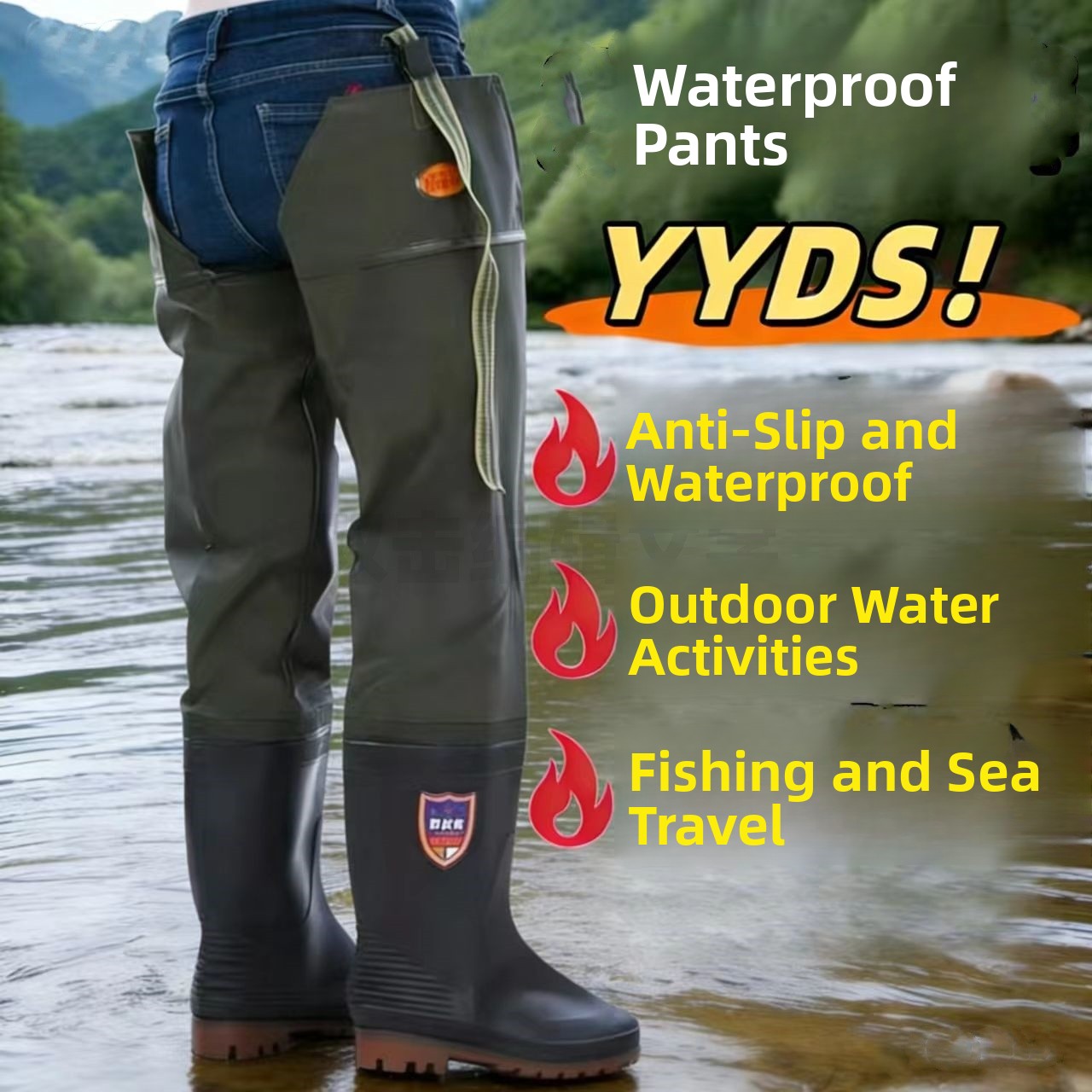 Verstärkte Overknee-Regenstief – Fishing Boots Bewertung und Preis